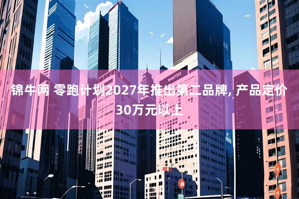 锦牛网 零跑计划2027年推出第二品牌, 产品定价30万元以上